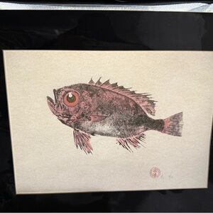 Gyotaku Art fish print from a local Hamptons artist.